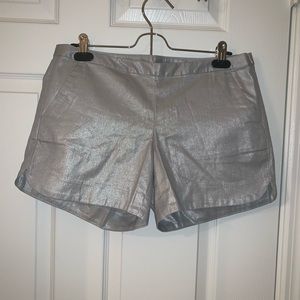 Lilly Pulitzer kasia shorts silver metallic